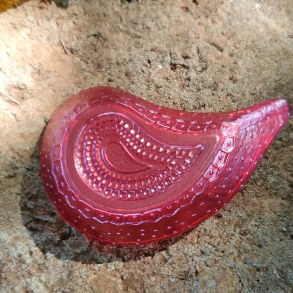 Vintage Paisley Glass Candy Snack Dishes Set of 3 - Picture 5 of 7